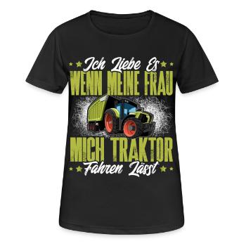 Landwirt - Frauen T-Shirt atmungsaktiv - Schwarz - Vorne - AI Model Female 172 light (172cm)