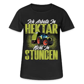 Landwirt - Frauen T-Shirt atmungsaktiv - Schwarz - Vorne - AI Model Female 172 light (172cm)
