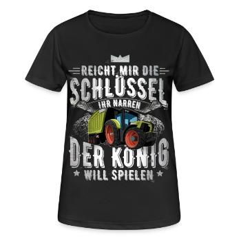 Landwirt - Frauen T-Shirt atmungsaktiv - Schwarz - Vorne - AI Model Female 172 light (172cm)