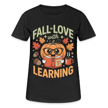 Fall In Love With Teaching Fall Teacher - Women's Breathable T-Shirt - black - Front - AI Model Female 172 light (172cm)