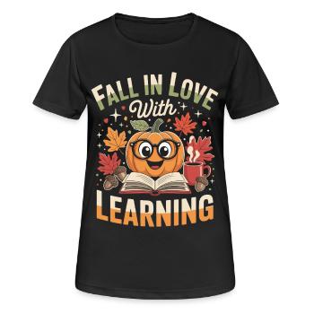 Fall In Love With Teaching Fall Teacher - Women's Breathable T-Shirt - black - Front - AI Model Female 172 light (172cm)