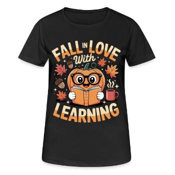 Fall In Love With Teaching Fall Teacher - Women's Breathable T-Shirt - black - Front - AI Model Female 172 light (172cm)