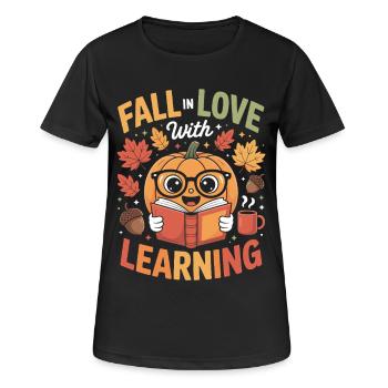 Fall In Love With Teaching Fall Teacher - Women's Breathable T-Shirt - black - Front - AI Model Female 172 light (172cm)