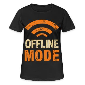 Enfin dans la zone morte – mode hors ligne - T-shirt respirant Femme - noir - Devant - AI Model Female 172 light (172cm)