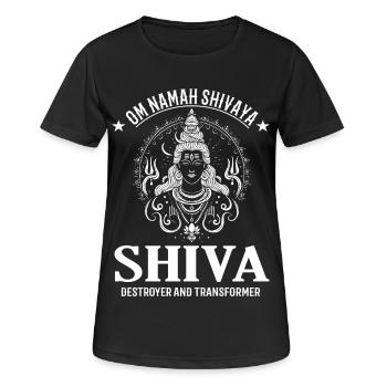 Shiva Design – Divinité puissante - T-shirt respirant Femme - noir - Devant - AI Model Female 172 light (172cm)