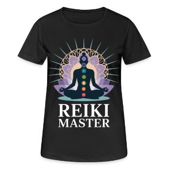 Reiki Master Chakra Energie Holistique - T-shirt respirant Femme - noir - Devant - AI Model Female 172 light (172cm)