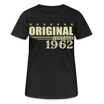 1962 Geburtstag 1962 - Frauen T-Shirt atmungsaktiv - Schwarz - Vorne - AI Model Female 172 light (172cm)