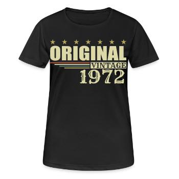 1972 Geburtstag 1972 - Frauen T-Shirt atmungsaktiv - Schwarz - Vorne - AI Model Female 172 light (172cm)