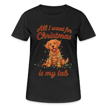 Tout ce que je veux pour Noël, c’est mon labo - T-shirt respirant Femme - noir - Devant - AI Model Female 172 light (172cm)