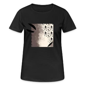 Ombres abstraites et surfaces lumineuses - T-shirt respirant Femme - noir - Devant - AI Model Female 172 light (172cm)