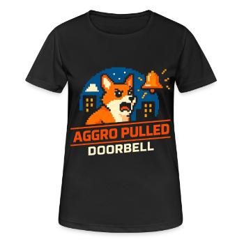 Aggro Drawn: Doorbell | Dog barks - Women's Breathable T-Shirt - black - Front - AI Model Female 172 light (172cm)