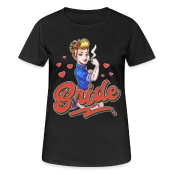 Mariée Pin Up - T-shirt respirant Femme - noir - Devant - AI Model Female 172 light (172cm)