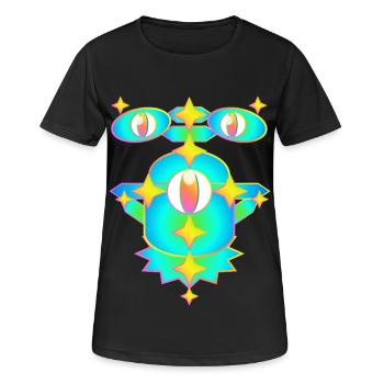 Star Miles Version 2 - Frauen T-Shirt atmungsaktiv - Schwarz - Vorne - AI Model Female 172 light (172cm)