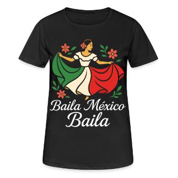 Folklore Tanz Mexiko Mexikanische Frau - Frauen T-Shirt atmungsaktiv - Schwarz - Vorne - AI Model Female 172 light (172cm)