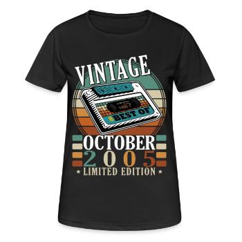 2005 Octobre 2005 Jubilé Octobre 2005 - T-shirt respirant Femme - noir - Devant - AI Model Female 172 light (172cm)