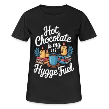 Hygge Fuel Hot Chocolate - Women's Breathable T-Shirt - black - Front - AI Model Female 172 light (172cm)