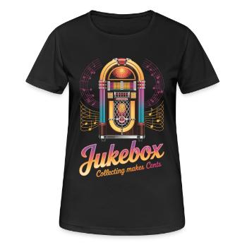 Jukebox Collectors Jukebox Collecting Makes Cents - Women's Breathable T-Shirt - black - Front - AI Model Female 172 light (172cm)