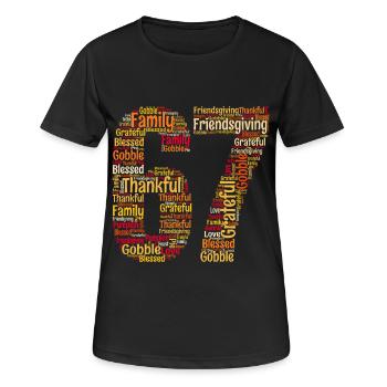 Thanksgiving 67 Memes – Gen Alpha Slang - Women's Breathable T-Shirt - black - Front - AI Model Female 172 light (172cm)