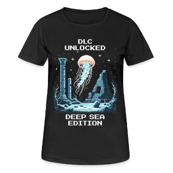DLC freigeschaltet: Tiefsee-Edition | Quallen - Frauen T-Shirt atmungsaktiv - Schwarz - Vorne - AI Model Female 172 light (172cm)