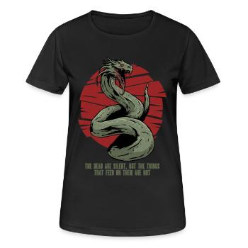 Basilisk Mythologische Kreaturen - Frauen T-Shirt atmungsaktiv - Schwarz - Vorne - AI Model Female 172 light (172cm)