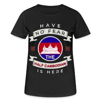 Cambodge Cambodgiens - T-shirt respirant Femme - noir - Devant - AI Model Female 172 light (172cm)