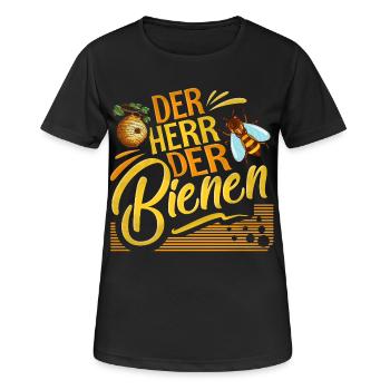 Imker - Frauen T-Shirt atmungsaktiv - Schwarz - Vorne - AI Model Female 172 light (172cm)