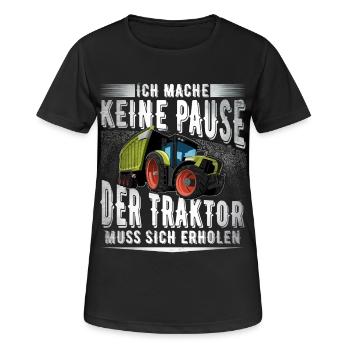 Landwirt - Frauen T-Shirt atmungsaktiv - Schwarz - Vorne - AI Model Female 172 light (172cm)