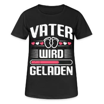 Zukünftiger VATER WIRD GELADEN Vaterschaft Lustig - Frauen T-Shirt atmungsaktiv - Schwarz - Vorne - AI Model Female 172 light (172cm)