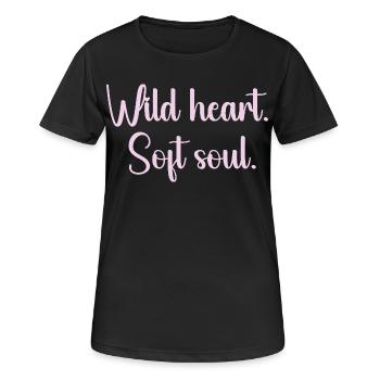 Wild Heart Gentle Soul - Women's Breathable T-Shirt - black - Front - AI Model Female 172 light (172cm)