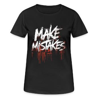 Mache Fehler - Frauen T-Shirt atmungsaktiv - Schwarz - Vorne - AI Model Female 172 light (172cm)