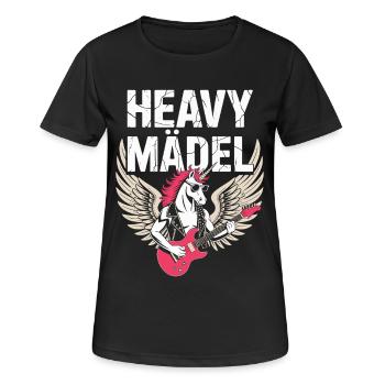 Heavy Metal Rock Festival Licorne Heavy Girl - T-shirt respirant Femme - noir - Devant - AI Model Female 172 light (172cm)