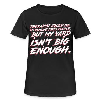 Ein größerer Garten muss her - Frauen T-Shirt atmungsaktiv - Schwarz - Vorne - AI Model Female 172 light (172cm)