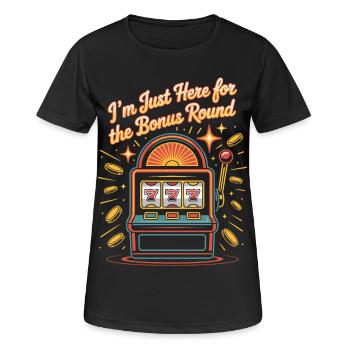 Bonus Casino Gambling Gambler Slots - T-shirt respirant Femme - noir - Devant - AI Model Female 172 light (172cm)