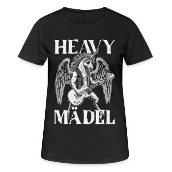 Heavy Metal Rock Festival Licorne Heavy Girl - T-shirt respirant Femme - noir - Devant - AI Model Female 172 light (172cm)