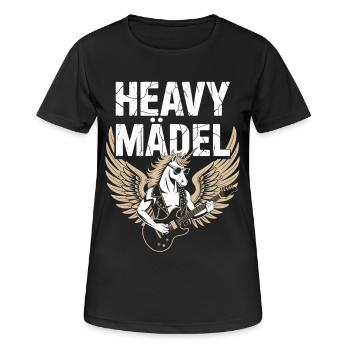 Heavy Metal Rock Festival Licorne Heavy Girl - T-shirt respirant Femme - noir - Devant - AI Model Female 172 light (172cm)