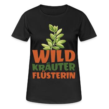 Magisches Kräuter-Design Hexen Pflanzenliebhaber - Frauen T-Shirt atmungsaktiv - Schwarz - Vorne - AI Model Female 172 light (172cm)