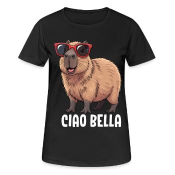 Ciao Bella - Frauen T-Shirt atmungsaktiv - Schwarz - Vorne - AI Model Female 172 light (172cm)
