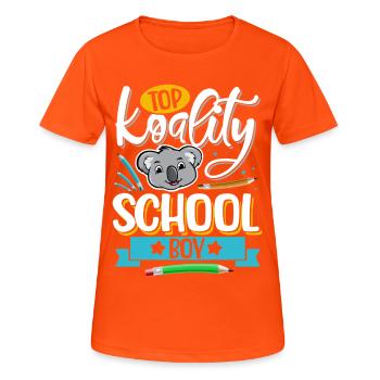 Schule Koala - Frauen T-Shirt atmungsaktiv - Neonorange - Vorne - AI Model Female 172 dark (172cm)