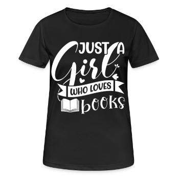 Just a girl who loves books - Women's Breathable T-Shirt - black - Front - AI Model Female 172 light (172cm)