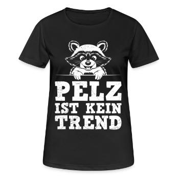 Tierschutz PELZ IST KEIN TREND Lustiges - Frauen T-Shirt atmungsaktiv - Schwarz - Vorne - AI Model Female 172 light (172cm)