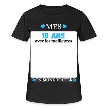 18th Birthday, My 18th Birthday with the Best - Women's Breathable T-Shirt - black - Front - AI Model Female 172 light (172cm)