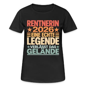 Pensioner 2026 Legend – funny farewell - Women's Breathable T-Shirt - black - Front - AI Model Female 172 light (172cm)