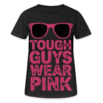 Les durs à cuire portent du rose - T-shirt respirant Femme - noir - Devant - AI Model Female 172 light (172cm)