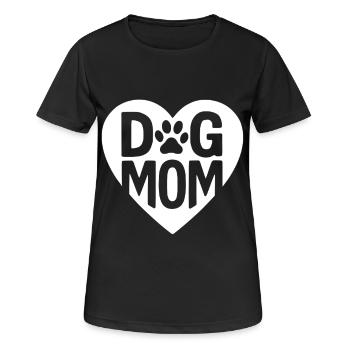 maman chien - T-shirt respirant Femme - noir - Devant - AI Model Female 172 light (172cm)