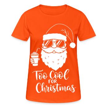 Too Cool For Christmas Santa Stil - Frauen T-Shirt atmungsaktiv - Neonorange - Vorne - AI Model Female 172 dark (172cm)