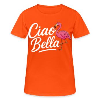 Ciao Bella - Women's Breathable T-Shirt - neon orange - Front - AI Model Female 172 dark (172cm)