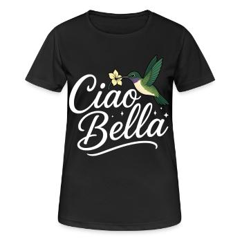Ciao Bella - T-shirt respirant Femme - noir - Devant - AI Model Female 172 light (172cm)