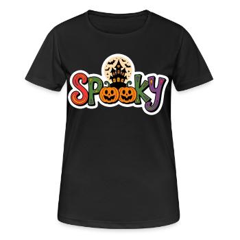 Spooky Halloween Pumpkin - Women's Breathable T-Shirt - black - Front - AI Model Female 172 light (172cm)