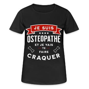 Ich bin Osteopath und ich werde dich dazu bringen, dich zu verlieben - Frauen T-Shirt atmungsaktiv - Schwarz - Vorne - AI Model Female 172 light (172cm)