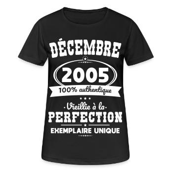 20th Anniversary - December 2005 Perfection - Women's Breathable T-Shirt - black - Front - AI Model Female 172 light (172cm)